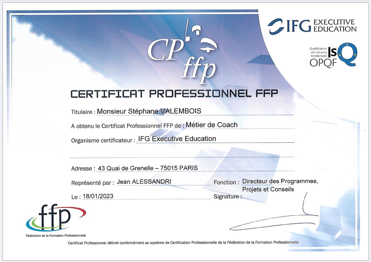 Certification Coach Professionnel